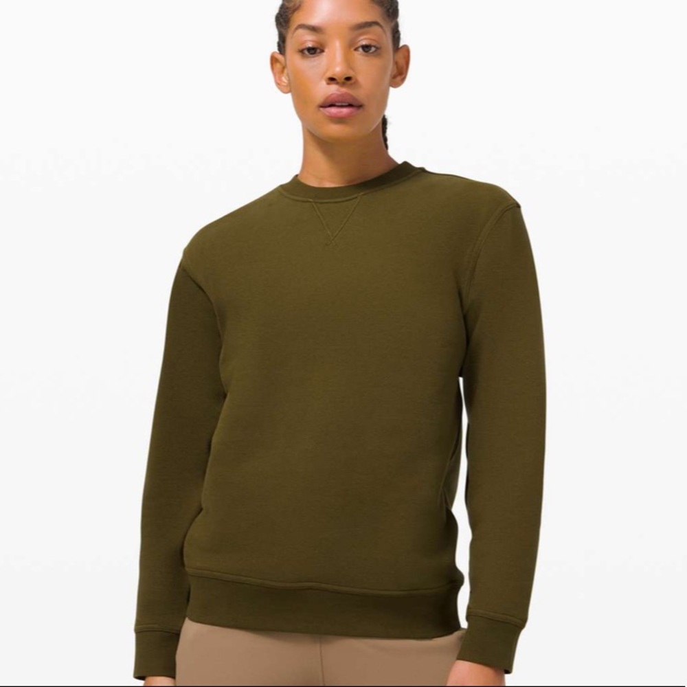 Lululemon All Yours Crew Moss Green size 6